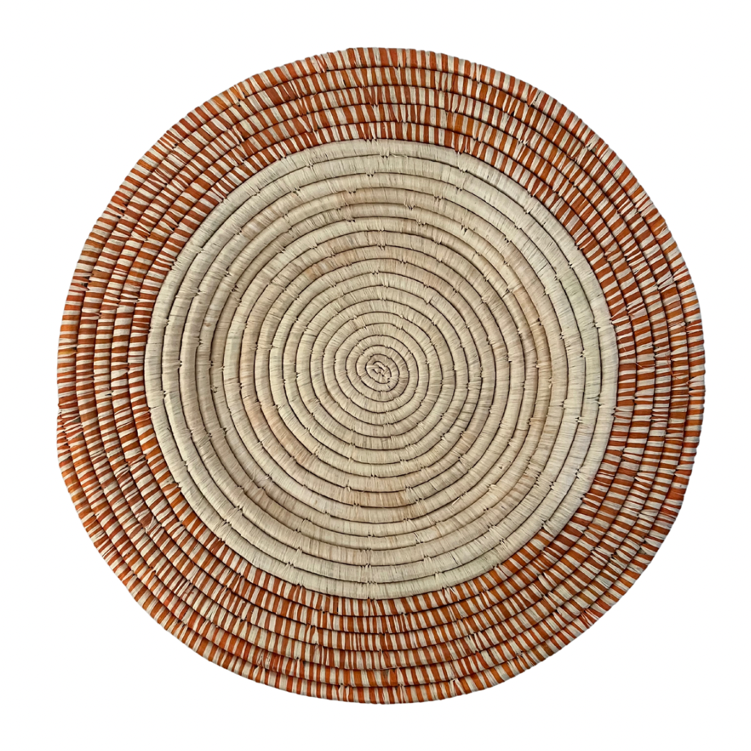 Orange Border Flat/Wall Basket