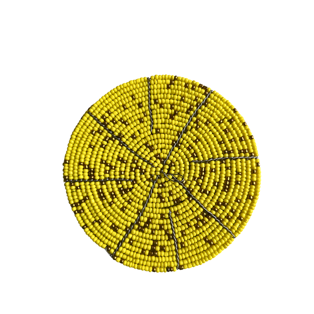 Hand-beaded coasters (set of 6)