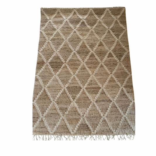 Cross Pattern Banana Fibre Rug