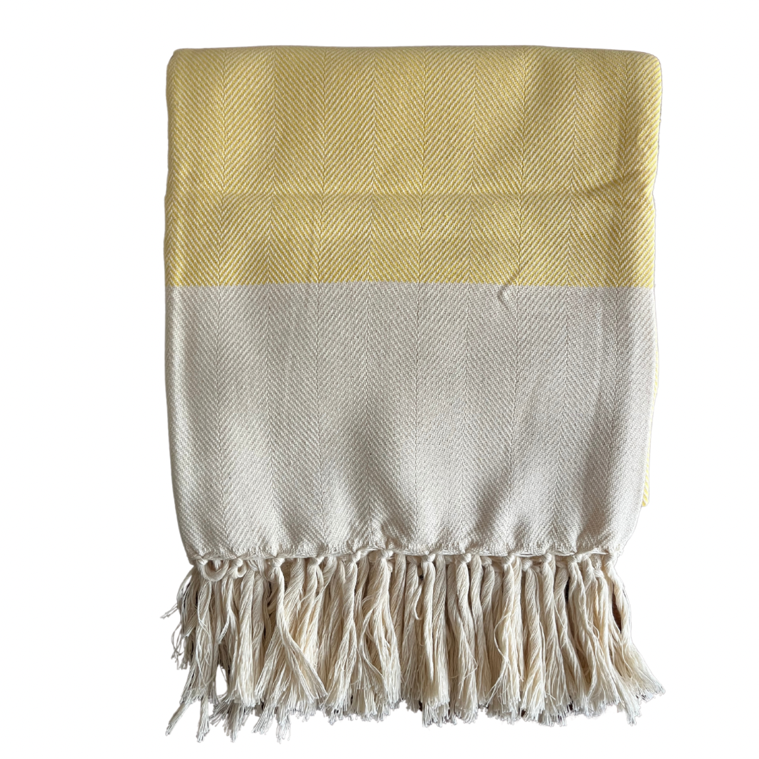 Herringbone Cotton Throw Blankets