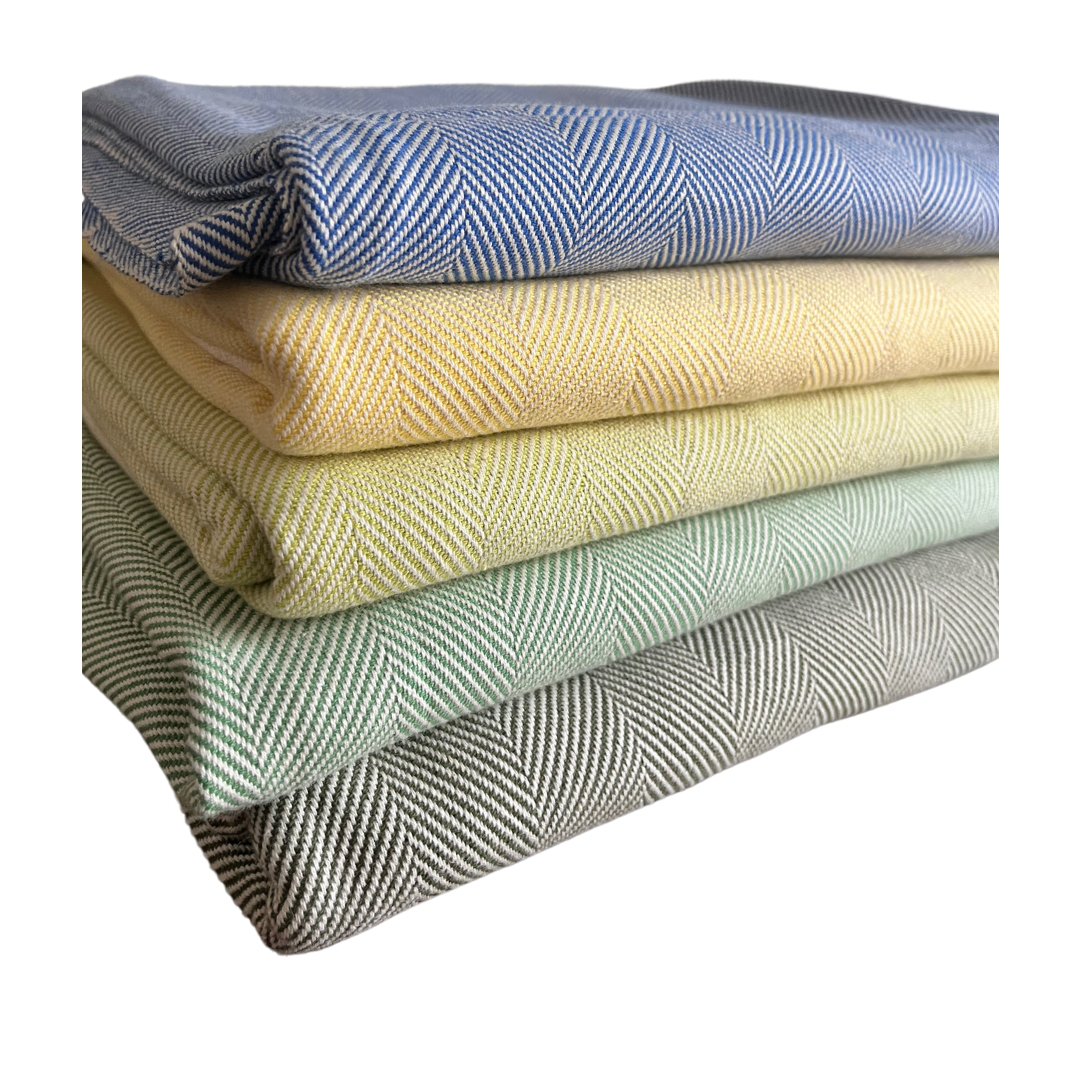 Herringbone Cotton Throw Blankets