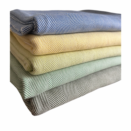 Herringbone Cotton Throw Blankets