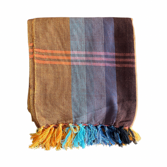 Multicoloured Cotton Throw Blankets