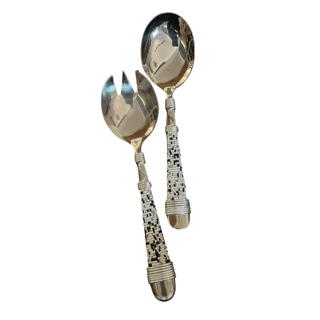 Beaded Salad Spoons