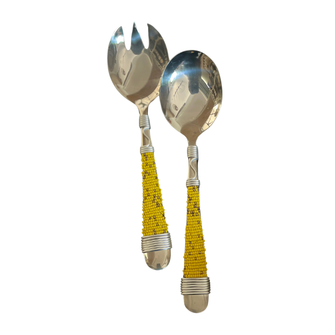 Beaded Salad Spoons