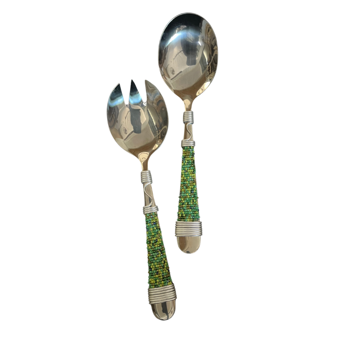 Beaded Salad Spoons