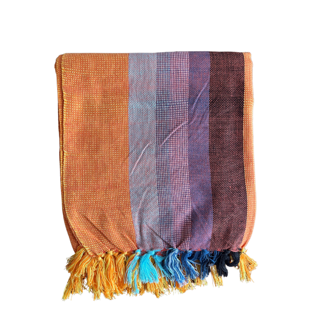 Multicoloured Cotton Throw Blankets