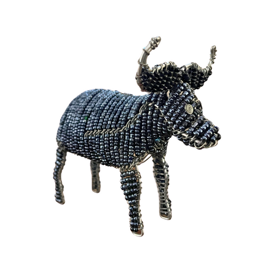 Hand-beaded buffalo