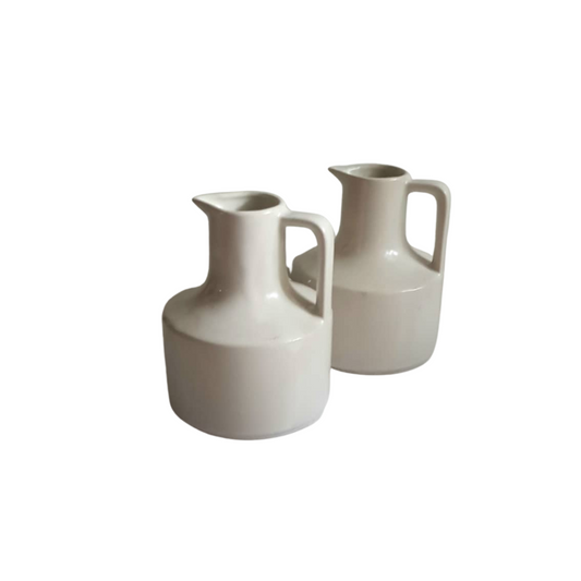 White Ceramic Jar Vases