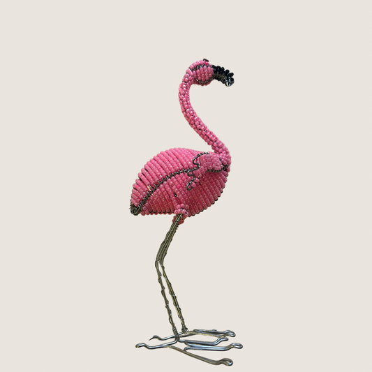 Hand-beaded Flamingo Ornament