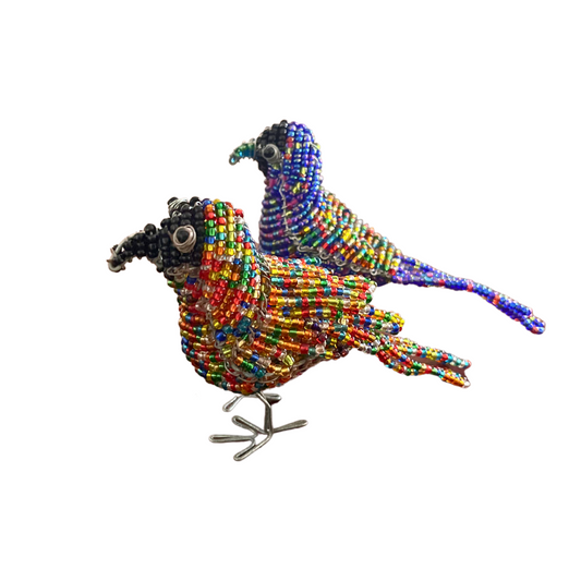 Hand-Beaded Bird Ornament