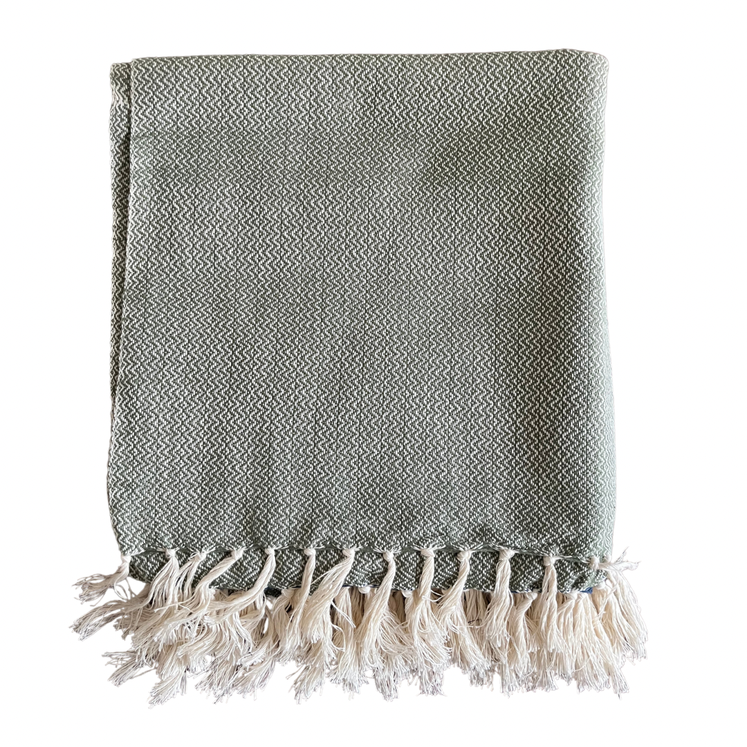 Diamond Twill Cotton Throw Blankets