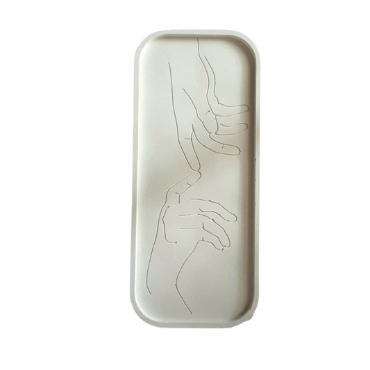 Decorative Line Art Tray - Reaching Hands