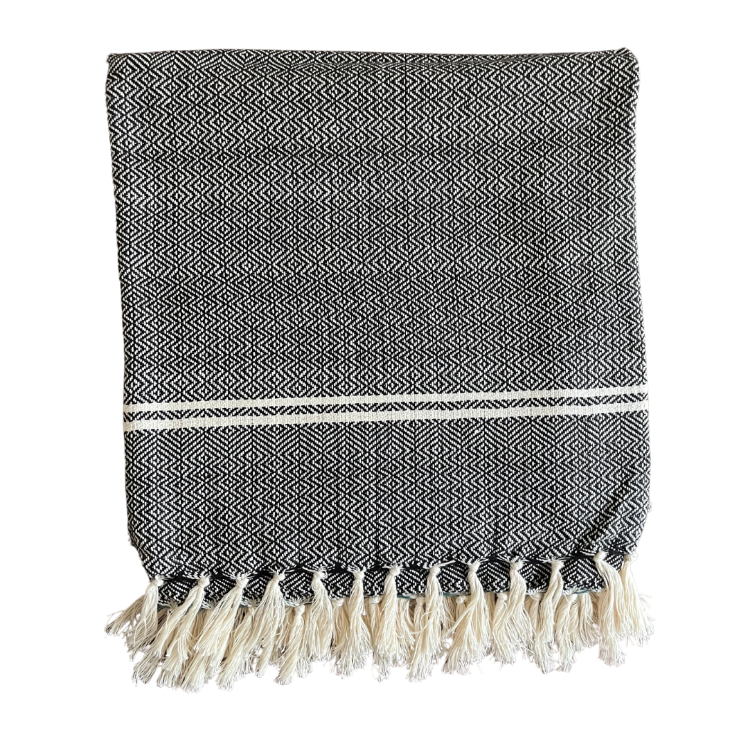 Diamond Twill Cotton Throw Blankets