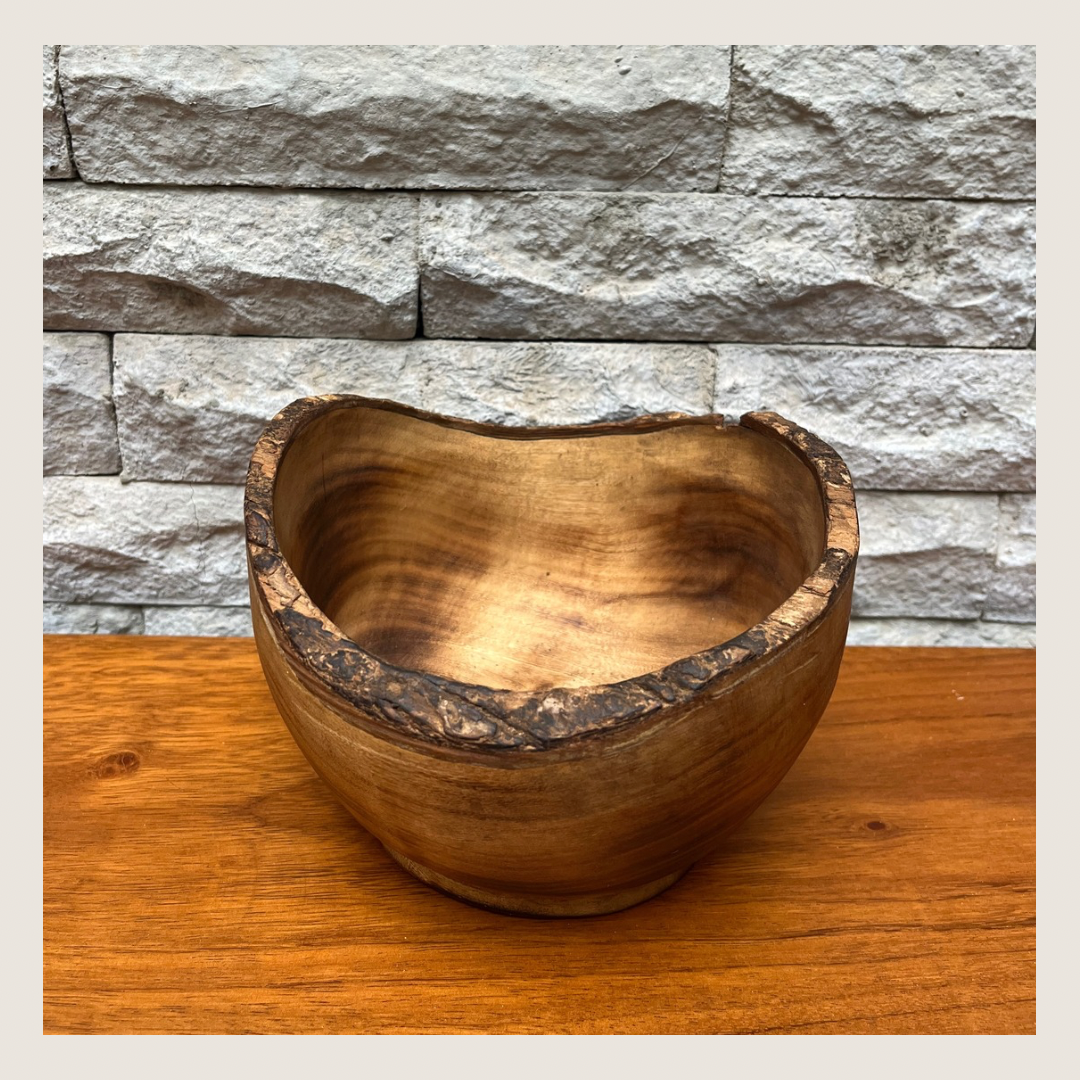 Teak wood decorative bowl