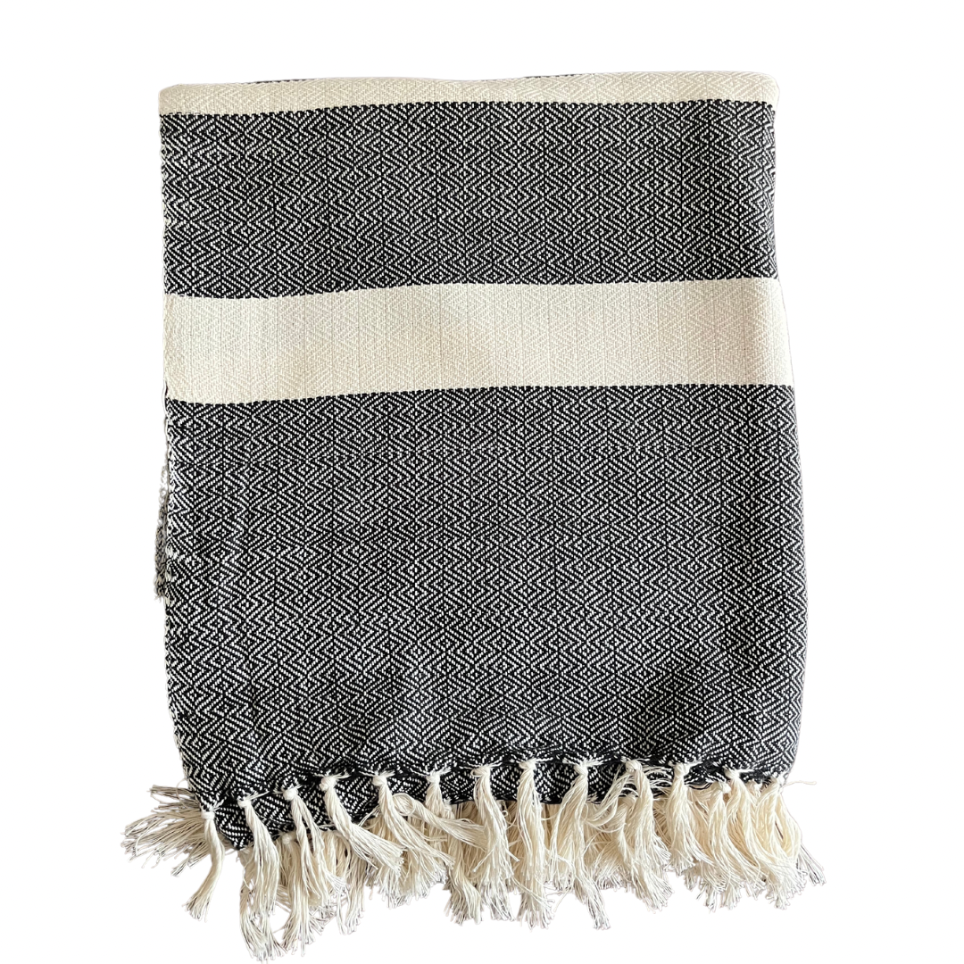 Diamond Twill Cotton Throw Blankets