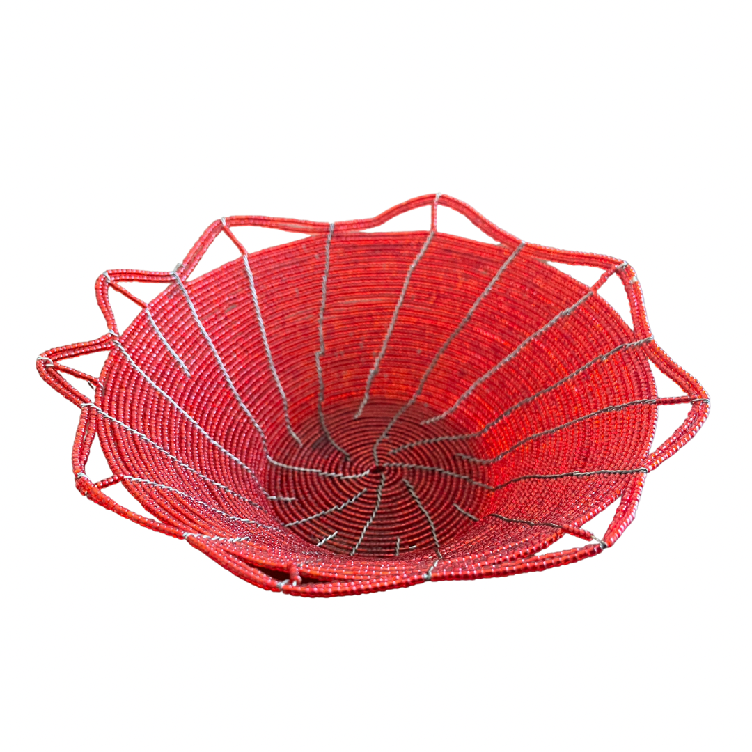 Hand-Beaded Ornamental Baskets