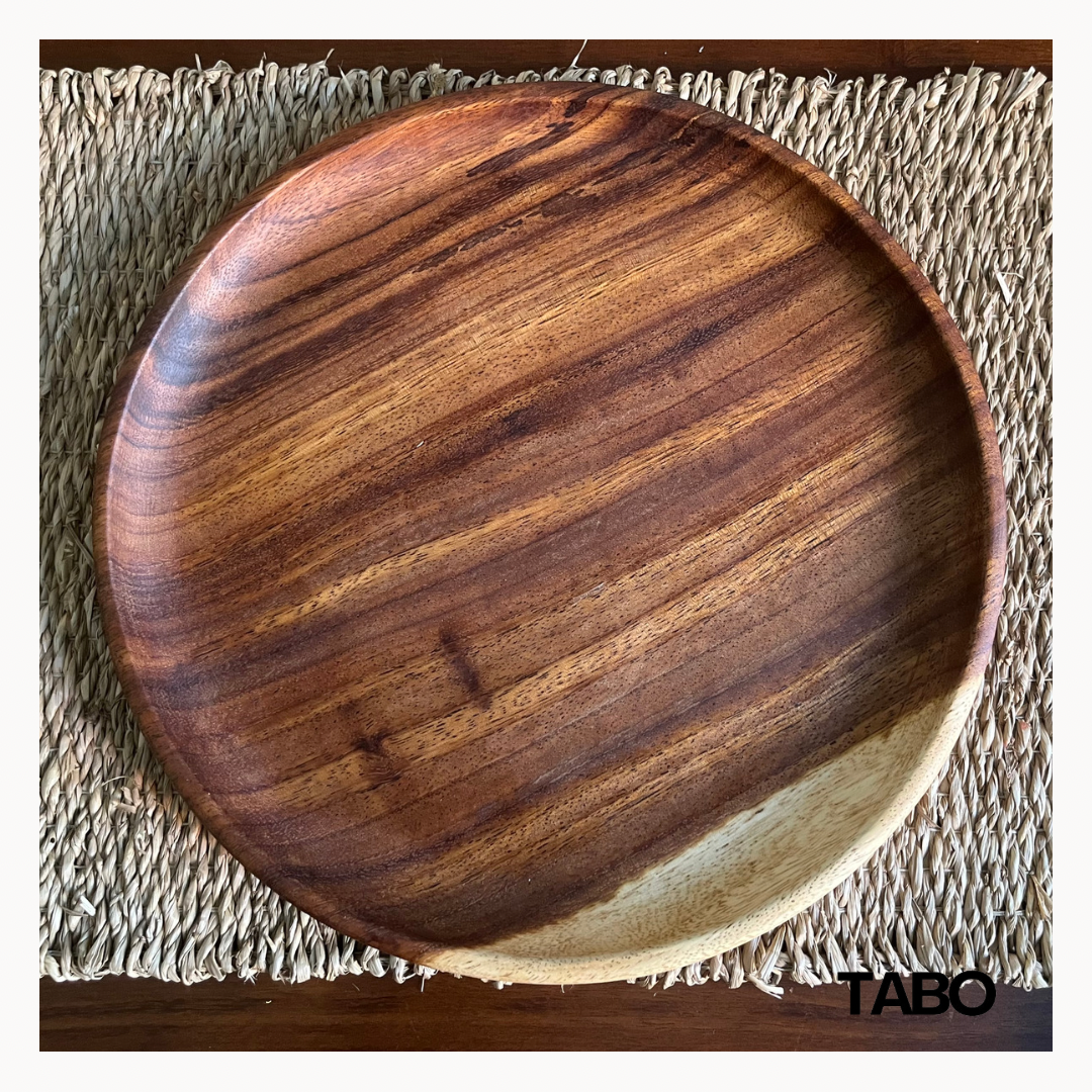 Round wooden tray/platter