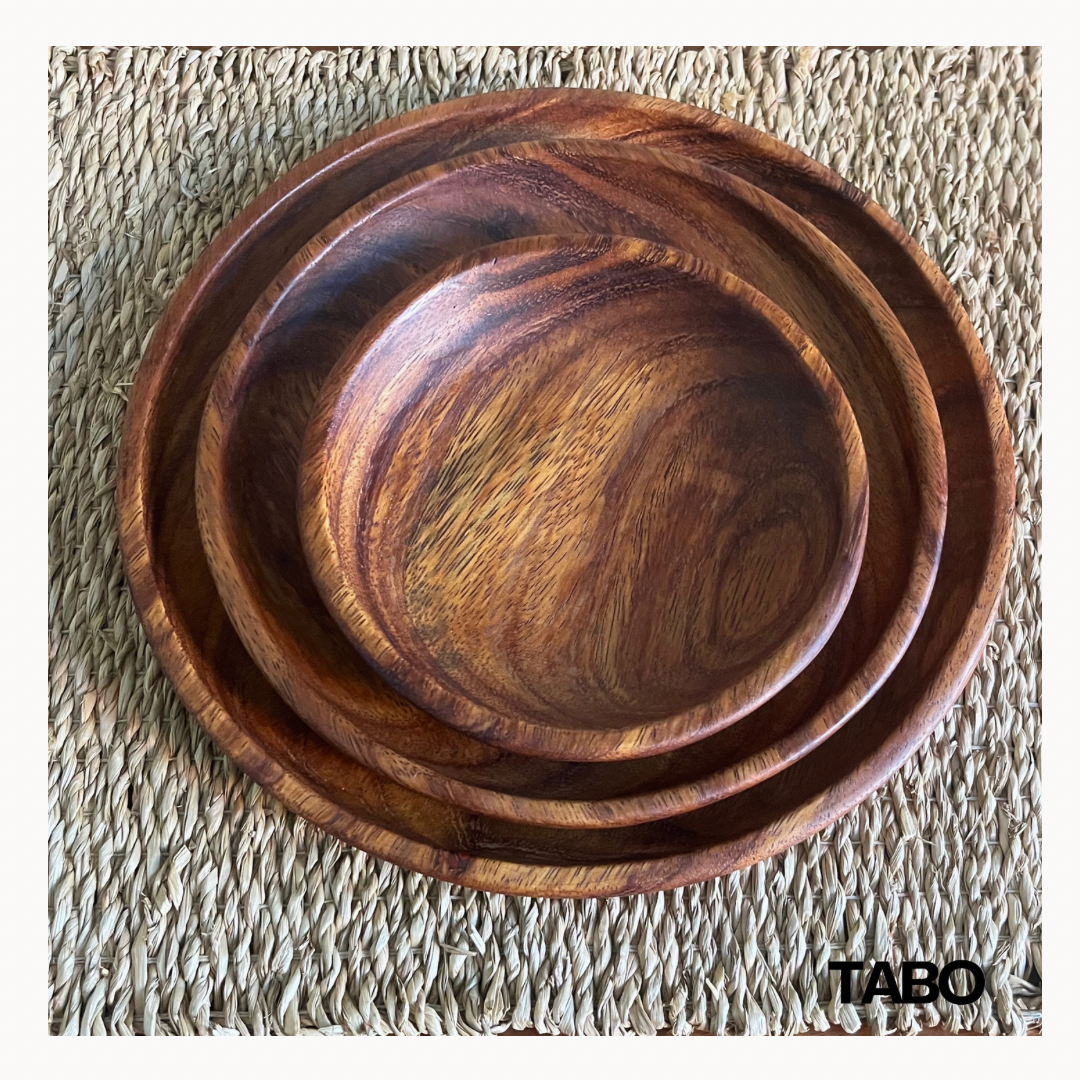 Round wooden tray/platter