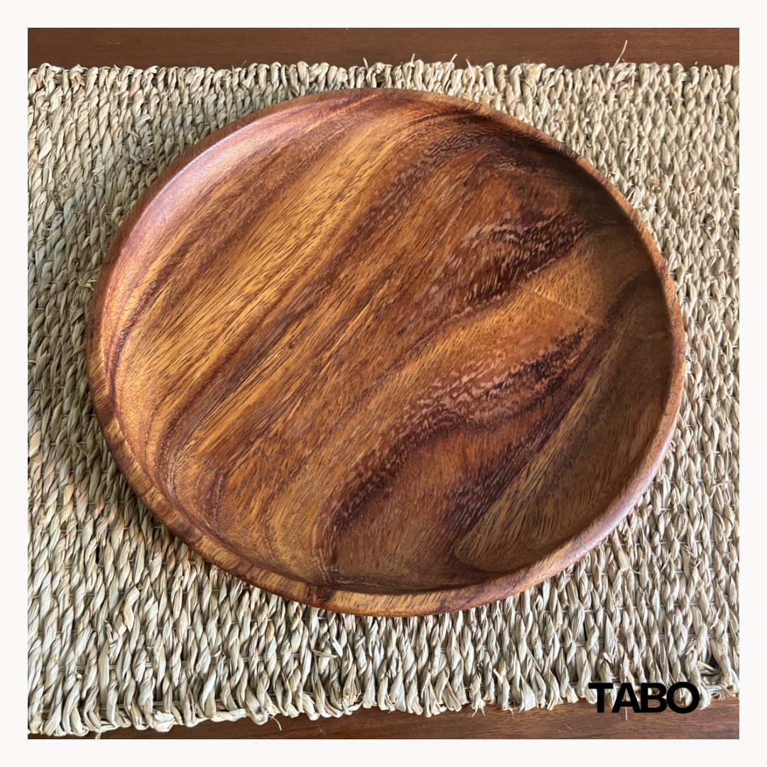 Round wooden tray/platter