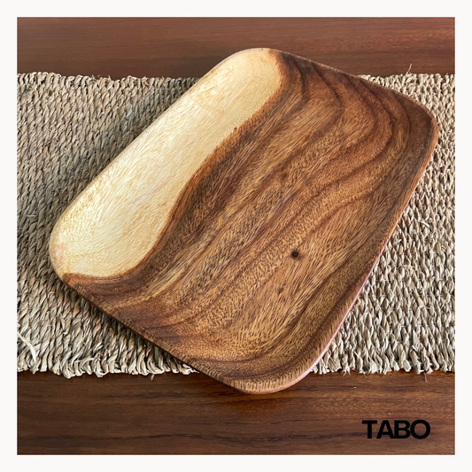Wooden tray platter (rectangular)